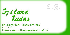 szilard rudas business card